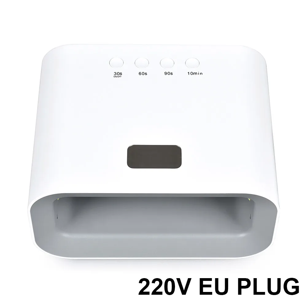 EU PLUG 220V KADS светодиодная УФ-лампа для ногтей 90 Вт Сушилка для ногтей красный светильник для ухода за кожей Отбеливающий маникюрный светильник для ногтей отверждающий Гель-лак для ногтей Авто Чувствительная лампа - Цвет: EU PLUG 220V