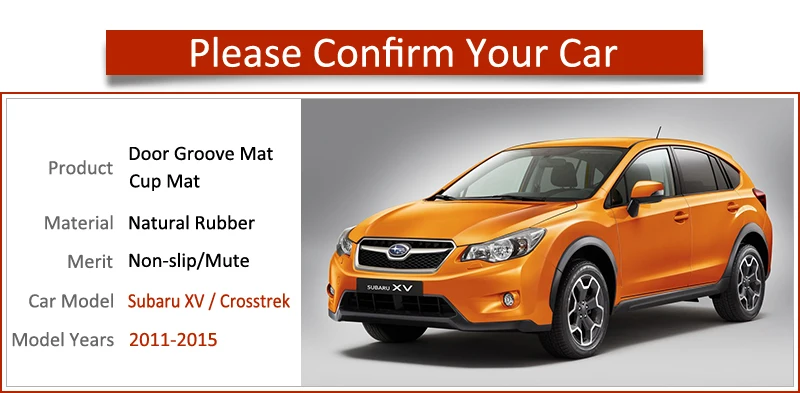 Противоскользящий коврик для ворот резиновые подставки Subaru XV 2011 2012 2013 2014 2015 Crosstrek