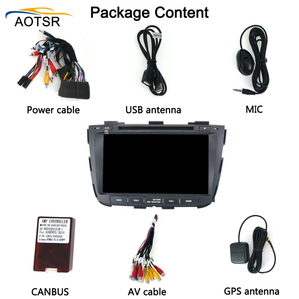 Автомобильный dvd плеер с gps Android 8 0 для KIA SORENTO 2012 2013 2014 2015 автомобильный 2 din
