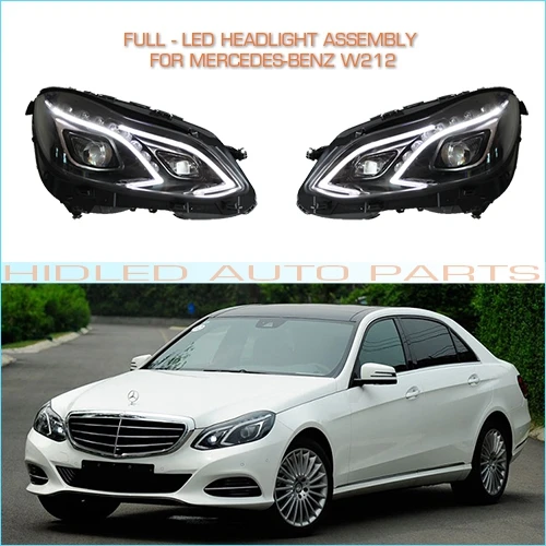 1 комплект полноразсветодиодный ных светодиодных фар в сборе для Mercedes Benz W212 E class