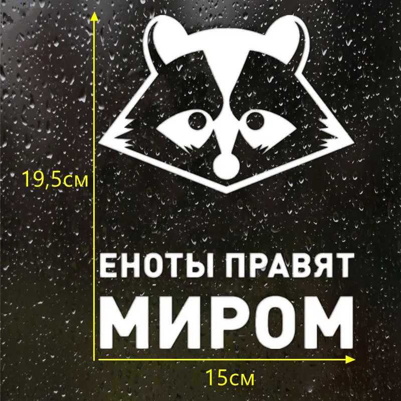 CS-816#15*19 5см наклейки на авто Еноты правят миром водонепроницаемые машину наклейка