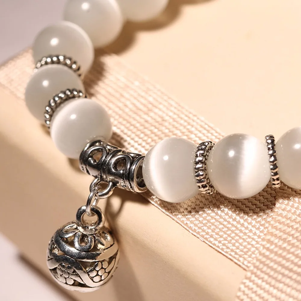 Натуральные опаловые бусины браслеты со стразами модные женские туфли браслет