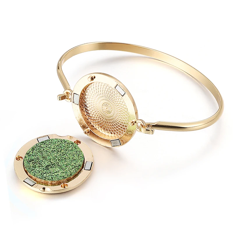 Ароматерапия из нержавеющей стали золотого цвета браслет сердце к сердцу