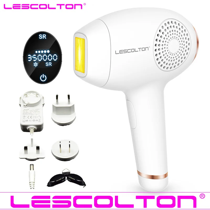 Эпилятор Lescolton IPL, постоянное лазерное удаление волос с ЖК-дисплеем, 350000 импульсов, лазерный триммер для бикини, фотоэпилятор