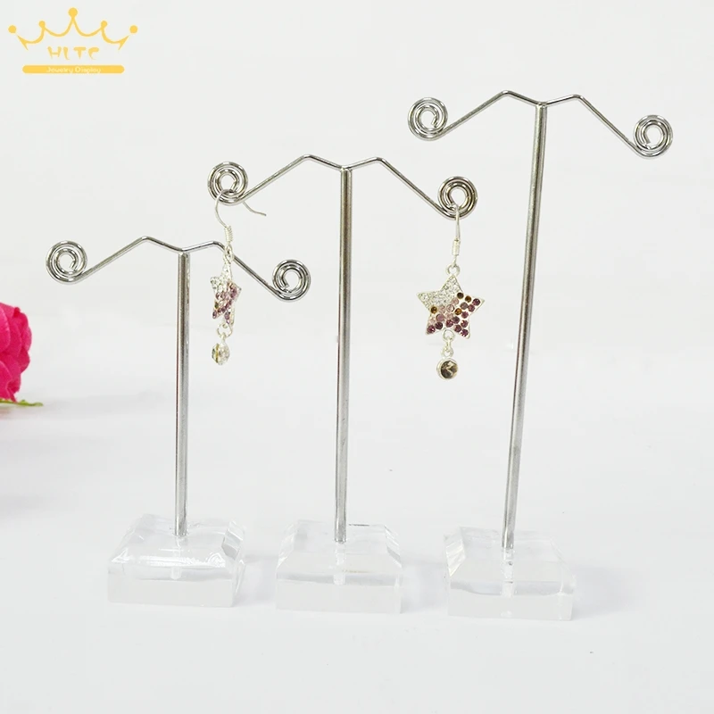 Черная/прозрачная акриловая Металлическая Витрина для украшений подставка