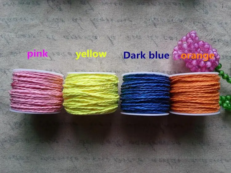 

10pcs/lot-30m/pc Twisted paper rope paper string Hand DIY braided rope. Baking packing tape Gift box of the rope.