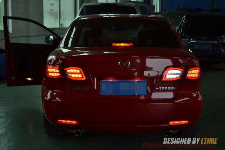KOWELL автомобильный Стайлинг для Mazda 6 задний светильник s 2004-2013 мазда 6 классический светодиодный задний фонарь DRL+ тормоз+ Парк+ сигнальный светодиодный светильник