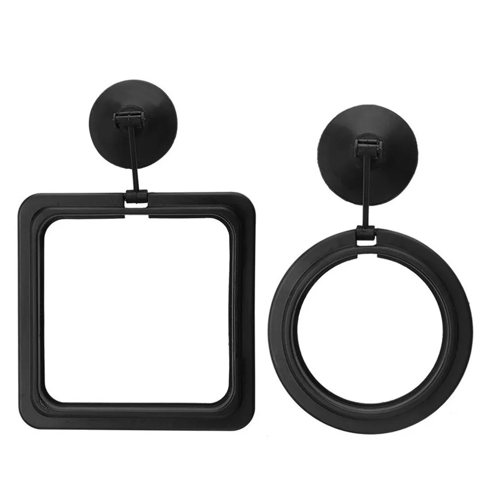 Bblack-Circle-Square Кормушка для аквариума, кольцо для аквариума, аквариумная кормушка, аквариумная кормушка, водное растение, плавучие круг, стойки - Цвет: Bblack-Circle-Square