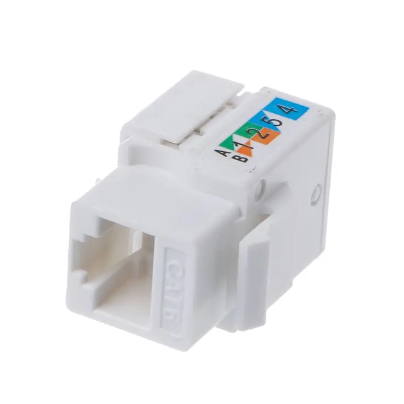 

2Pcs CAT6 Module Information Socket RJ45 Connector Adapter Keystone Jack