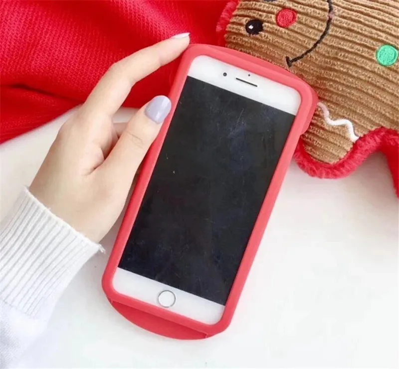 Q дядя для iPhone 6S милый мультфильм случай 3D клубника Мода силиконовый чехол