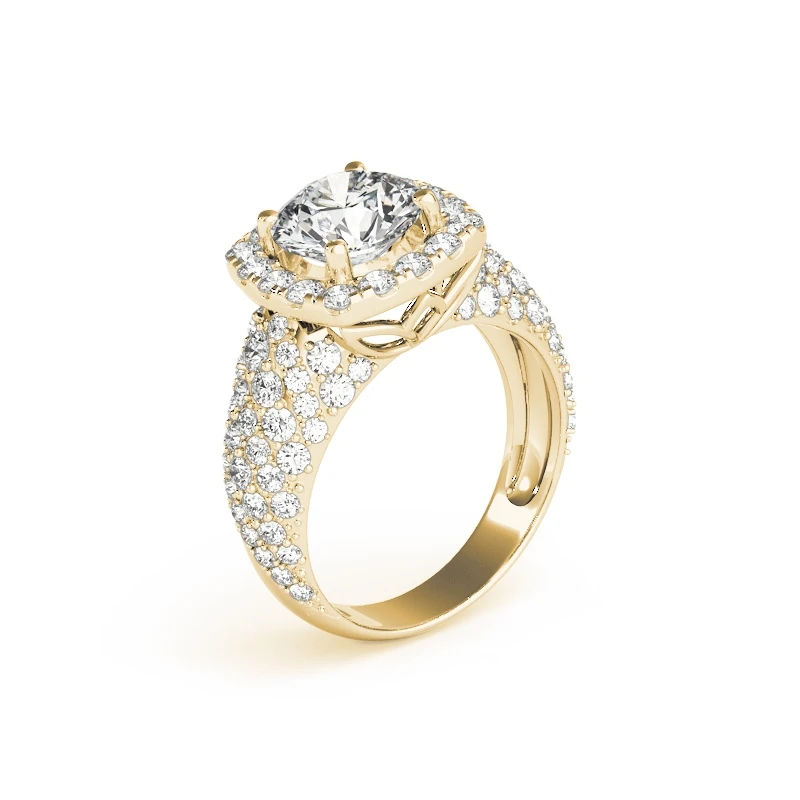 QYI серебро 925 ювелирные изделия женские кольца Роскошные 1 ct Круглый вырез Сияющий