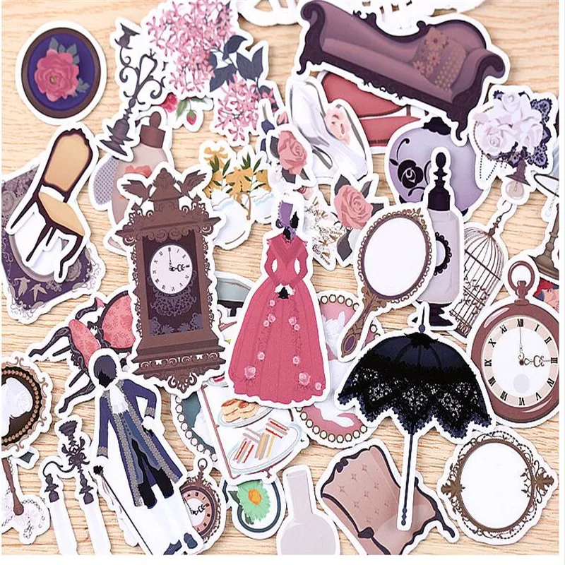 38 шт. декоративные наклейки для скрапбукинга в европейском стиле|self-made stickers|stickers