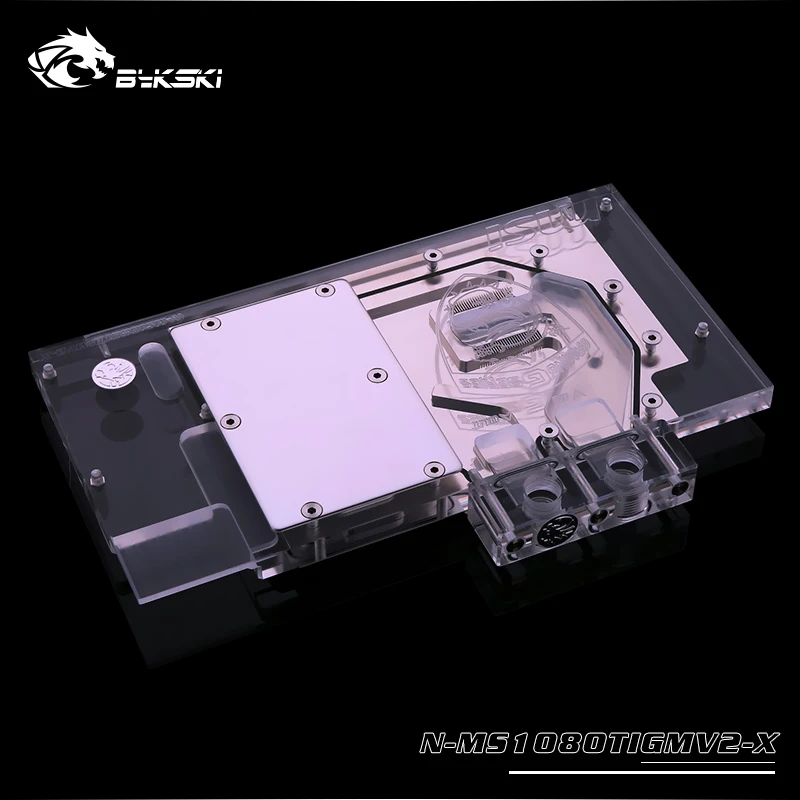 Bykski N-MS1080TIGMV2-X полноэкранная Графическая карта блок водяного охлаждения RGB/RBW для