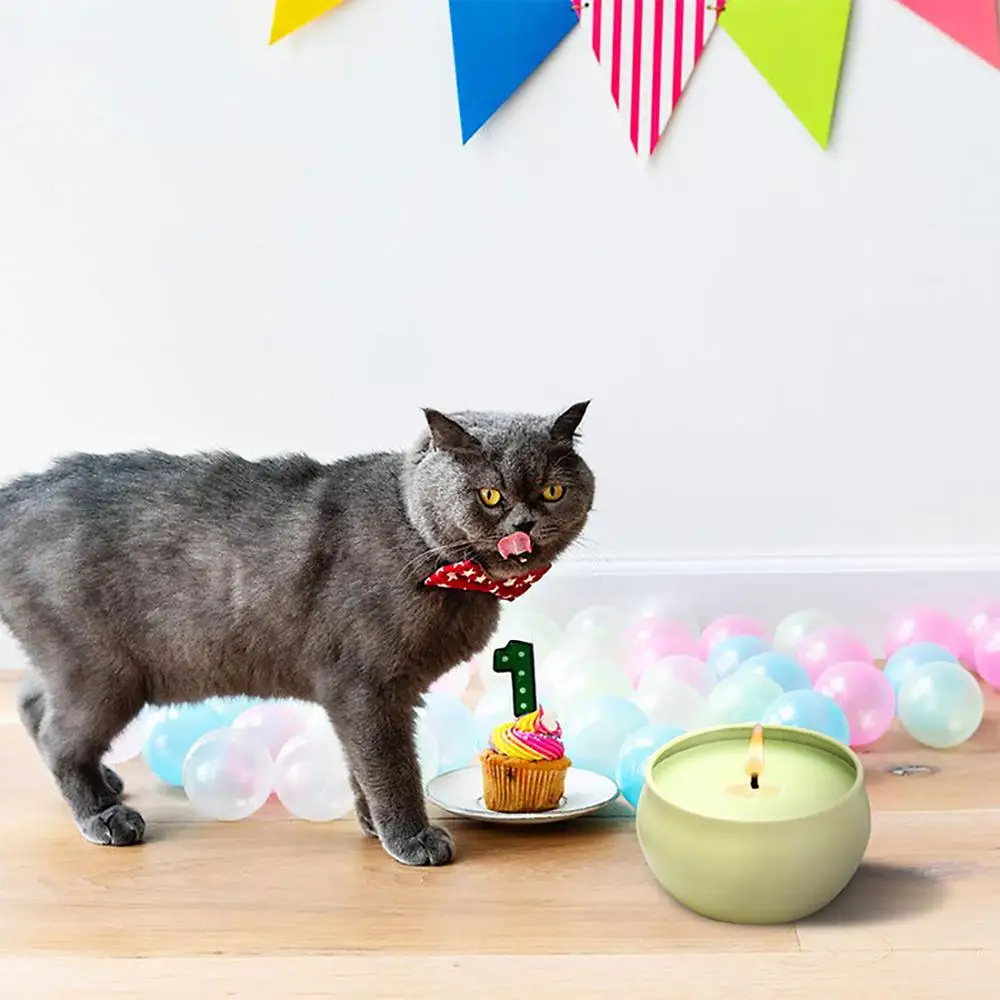 4 шт./компл. Свеча из натурального соевого воска Устранитель запахов для домашних