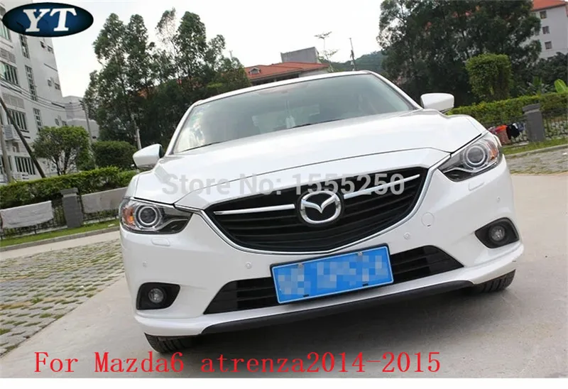 Передняя решетка радиатора автомобиля декоративная для Mazda 6 atenza 2014 2015 ABS chrome 2