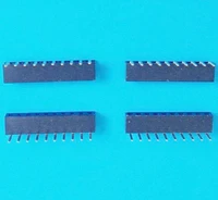 1000pcs 1x10 p 10 pin 2 0 mm pcb female header pin headers single row straight through hole insulator height 4 30 mm right angle