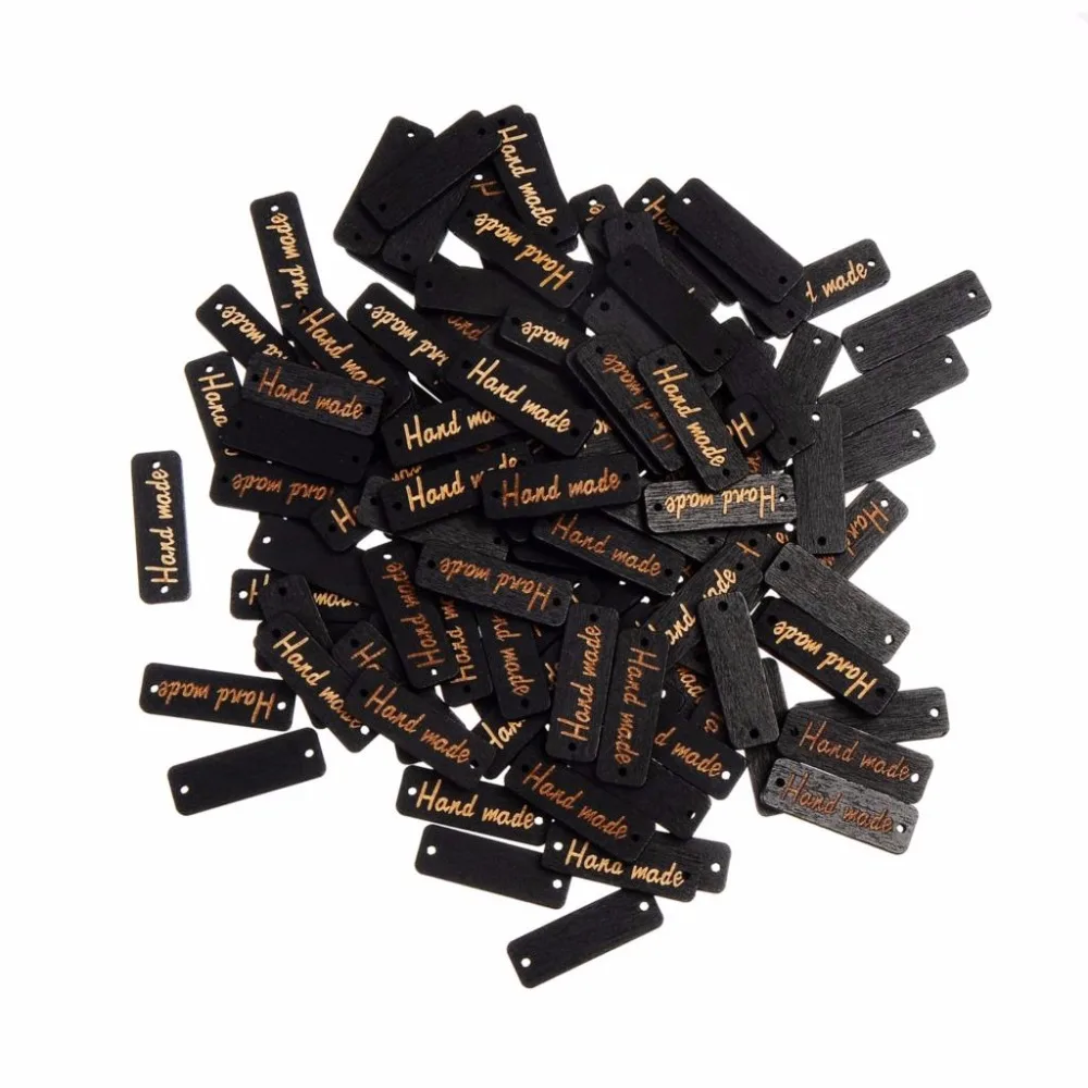 100 шт деревянные пуговицы ручной работы ярлык с буквами Скрапбукинг Декоративные