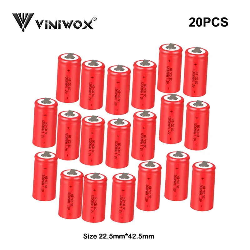 SC Ni-CD 1200mAh 1 2 V NICD аккумулятор для PowerBank аккумуляторные батареи электроинструмента