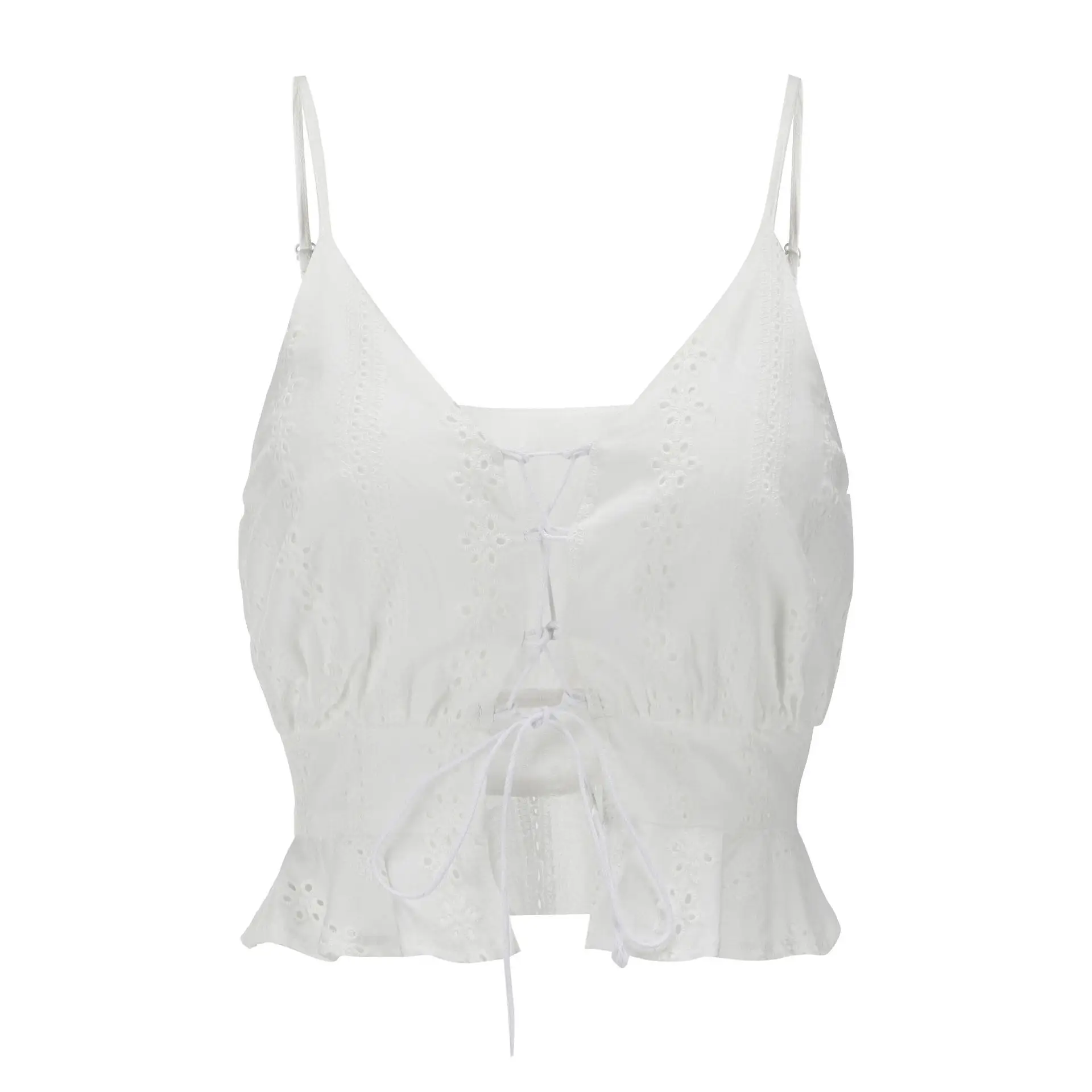 Женские сексуальные белые кружевные бандажные Эластичные Полые тонкая кофточка