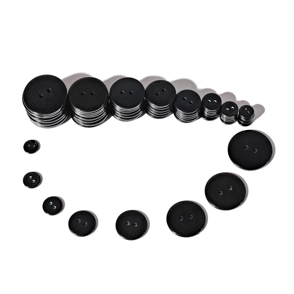 Резиновые белые пуговицы для шитья одежды черные пластиковые круглые