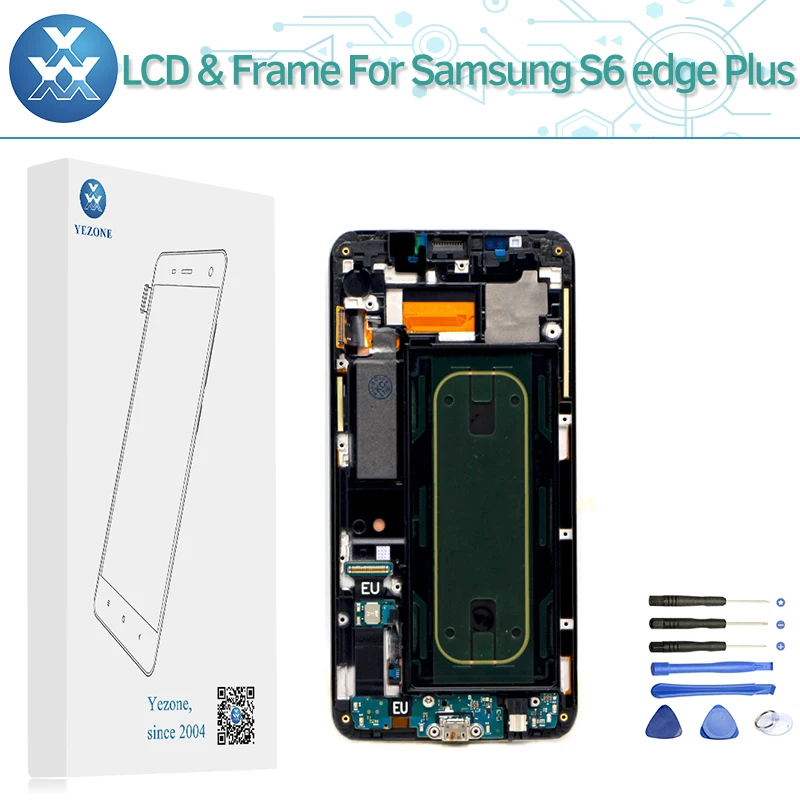 100% Super Amoled 5 7 ''ЖК дисплей Дисплей для samsung Galaxy S6 Edge Plus G928 G928F Сенсорный экран