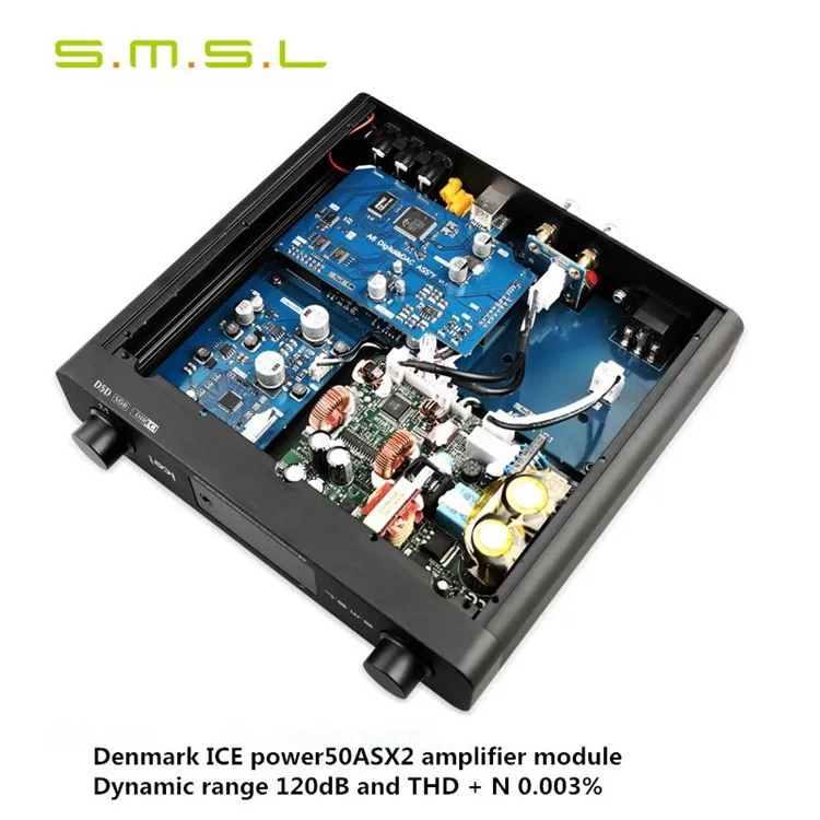 Цифровой декодер SMSL A6 50Wx2 HIFI аудио DSD512 усилитель AK4452 оптический/коаксиальный/XMOS/USB