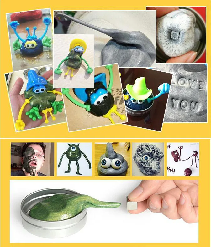 Крутая Магнитная резиновая масса сильный магнит Slime Play терапия снятия стресса игрушечный пластилин Дети Мальчики