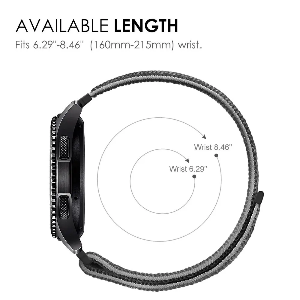 Тканый нейлоновый ремешок для Garmin Vivoactive3 сменный быстросъемный Forerunner 645 часов