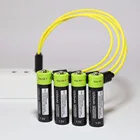 Аккумуляторные батарейки ZNTER тип AA, перезаряжаемые литий-полимерные батареи 24 шт. с быстрой зарядкой от Micro USB, 1250 мАч