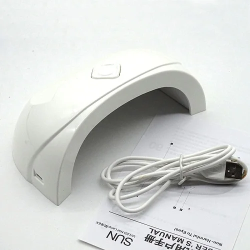 without Charger SUN6X 18 Вт УФ-лампа, светодиодный светильник, Сушилка для ногтей, двойная мощность, лампы для ногтей, УФ-гели для ногтей, лак, USB зарядка, инструменты для маникюра - Цвет: without Charger