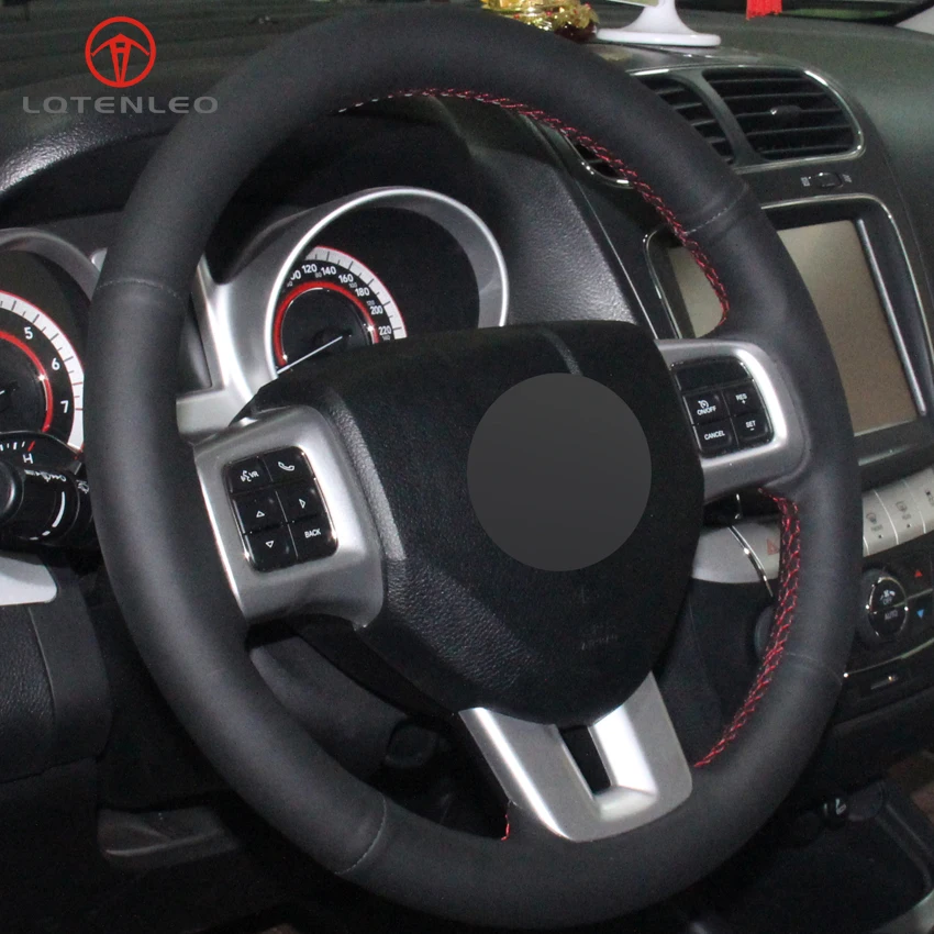 LQTENLEO черный кожаный автомобильный чехол на руль для Dodge Journey JCUV Avenger зарядное устройство Durango большой караван Challeng