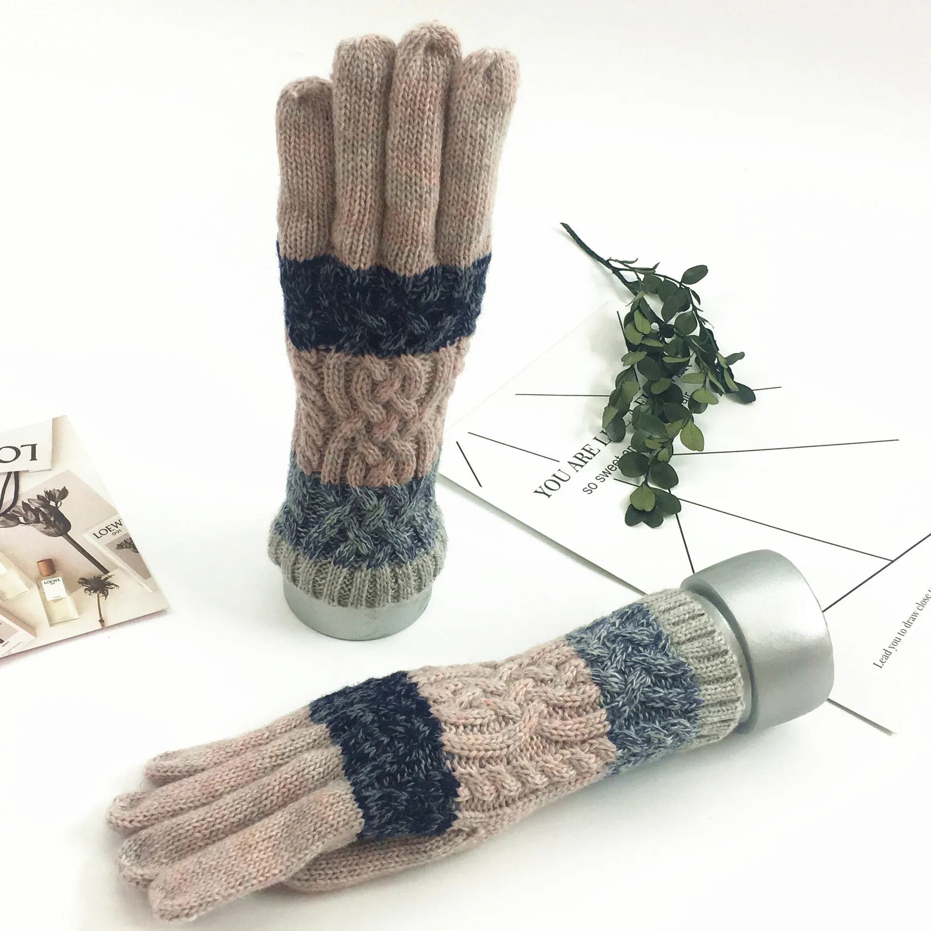 Women Rabbit. Fur Mitten Plush Glove Costume Cute Winter Warm Half Finger Gloves Women Female Gloves Mitten keep warm