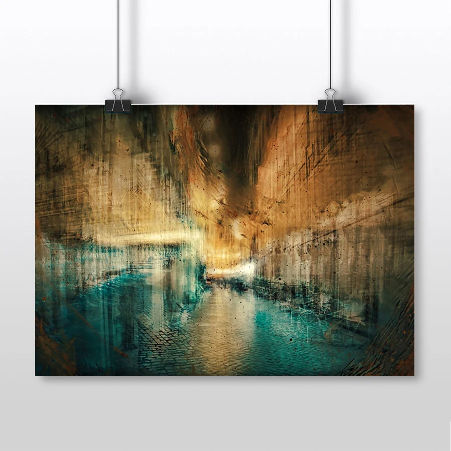 Abstract Posters Nordic Art Prints Handmade Street Landscape Oil Paintings Modern Living Room Decorative Wall Pictures | Дом и сад