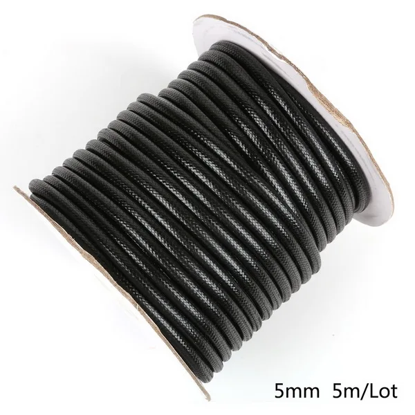5mm 5meter 5-10 м/рулон вощеный хлопковый шнур нейлоновая кожаная нить веревка шнур ремешок Ожерелье Веревка для DIY ювелирных изделий - Цвет: 5mm 5meter