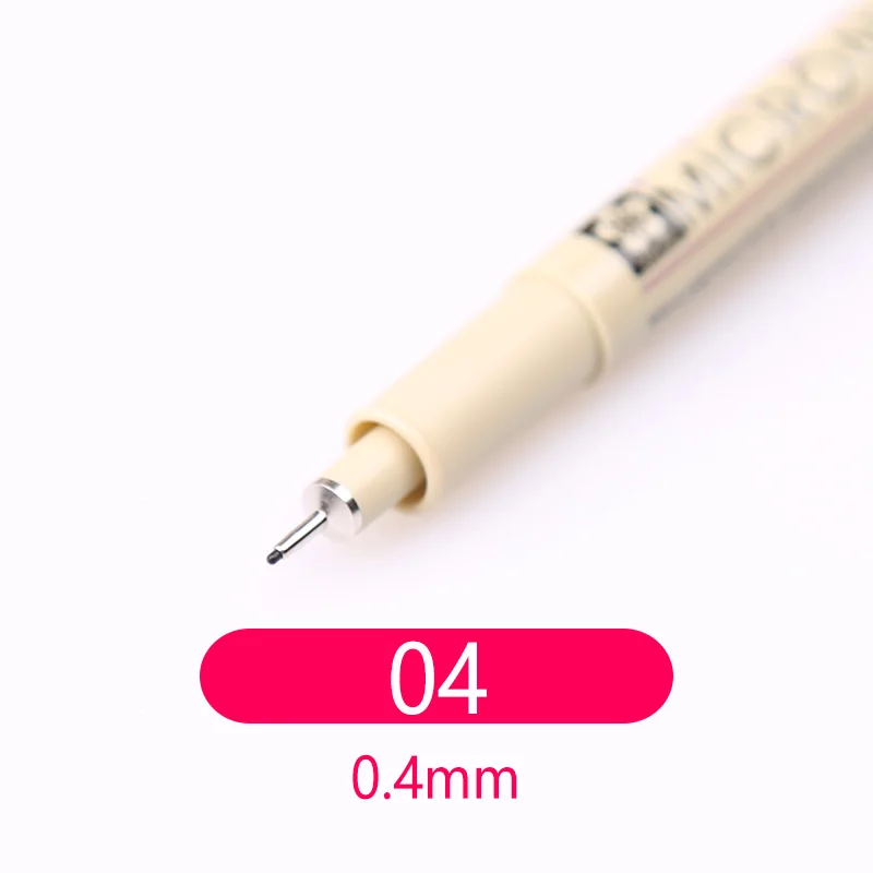04 Японская Сакура Pigma Micron Fineliner ручка игольчатый наконечник ручка для рисования Черная кисть маркер водонепроницаемый спиртовые чернила архитектура - Цвет: 04