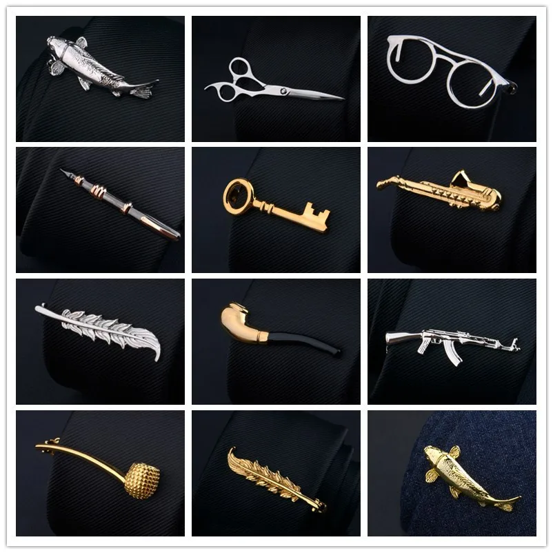 Женский золотистый Серебристый Зажим Для Галстука в форме самолета|Зажимы для