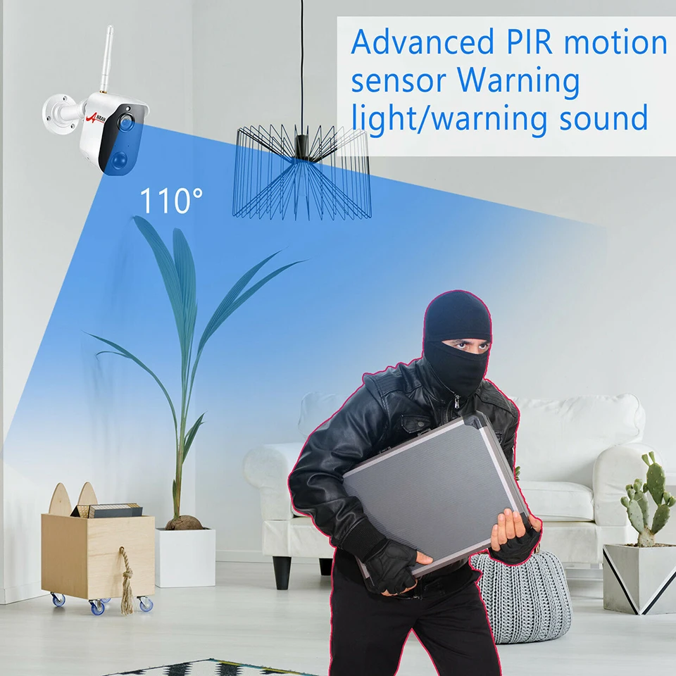 ANRAN P2P 8CH 12-дюймовый ЖК-монитор NVR 2 0 MP 36IR наружная 1080P Ночная видео аудио IP