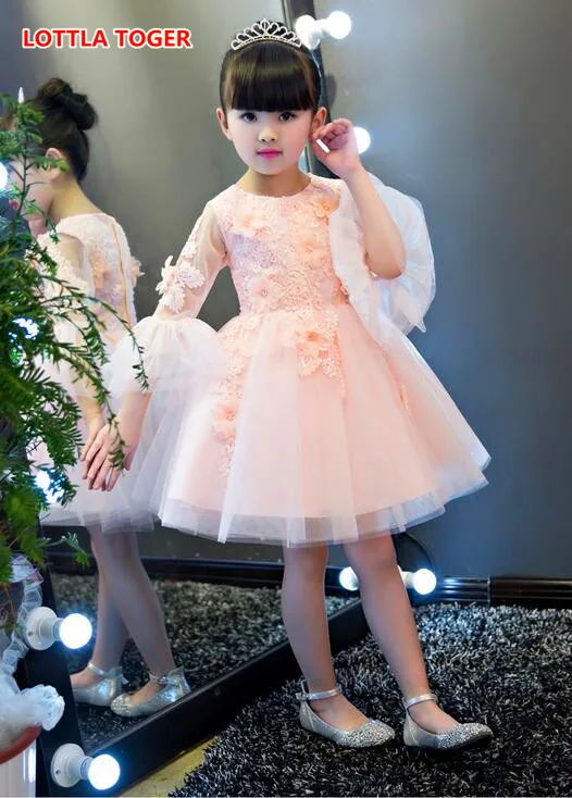 Платья с лепестками цветов для девочек Лето 2017 г. Детские платья-пачки принцессы