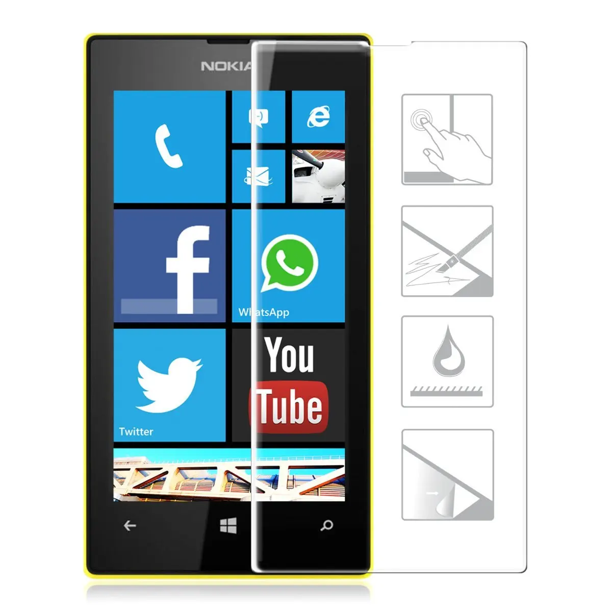 10 шт./лот Премиум закаленное Стекло для Nokia Lumia 520 Экран протектор Закаленное
