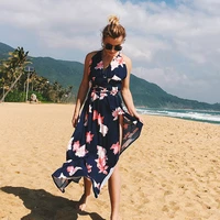 12 colors new sexy v neck backless beach women summer plus size maxi dresses lady party strap long dress female vestidos mujer