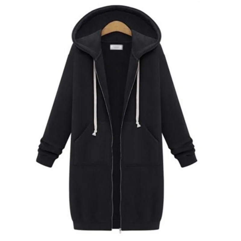 Женское длинное пальто с капюшоном карманами большого размера|women hooded|hooded womenwomens