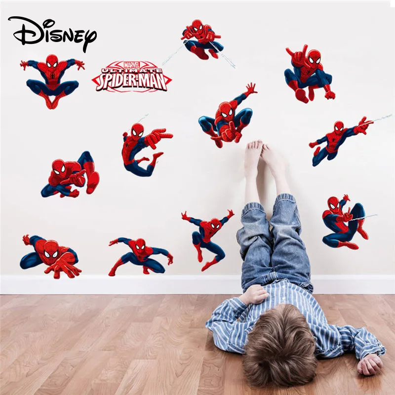 Стикер Диснея Marvel супергерой Человек-паук стикер Детская комната Домашний декор