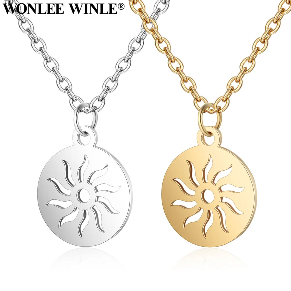 Wonlee Winle Золотые круглые подвески в виде подсолнухов ожерелья для женщин