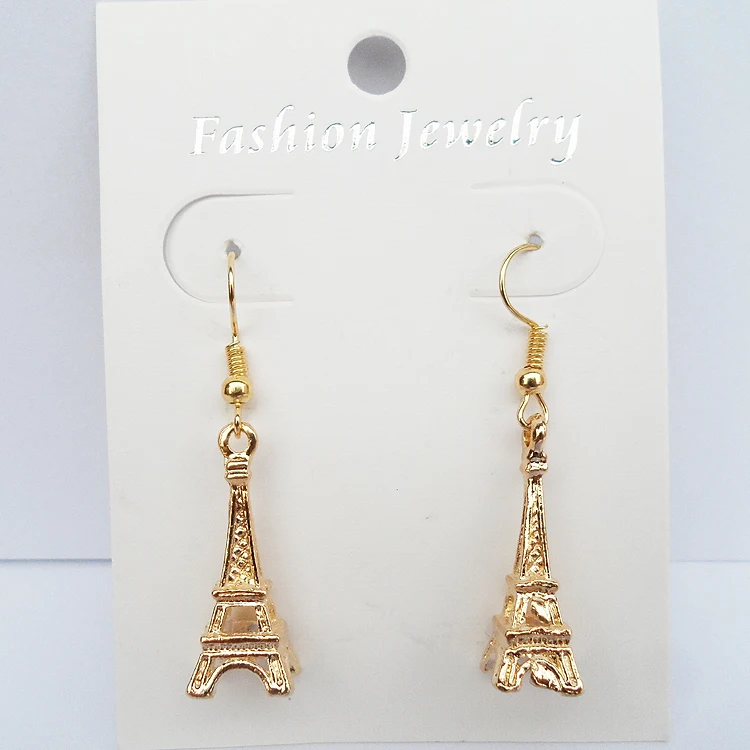 2020 новый дизайн золотого цвета коническая французская башня Подвесные серьги