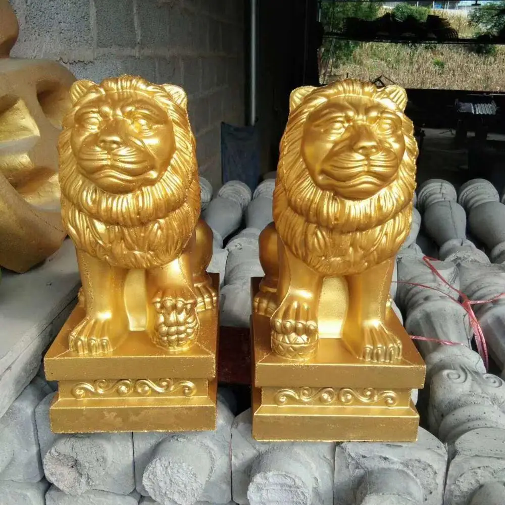 pair of lion mold Самый популярный китайский стиль садовая скульптура украшение ABS форма льва с бетонной статуей F106 - Цвет: pair of lion mold