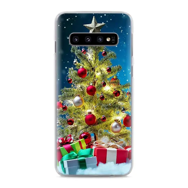 07 С Рождеством год чехол для телефона s для samsung Galaxy S10e S10 S8 S9 Plus M10 M20 M30 A50 S6 S7 Edge жесткий чехол - Цвет: 07