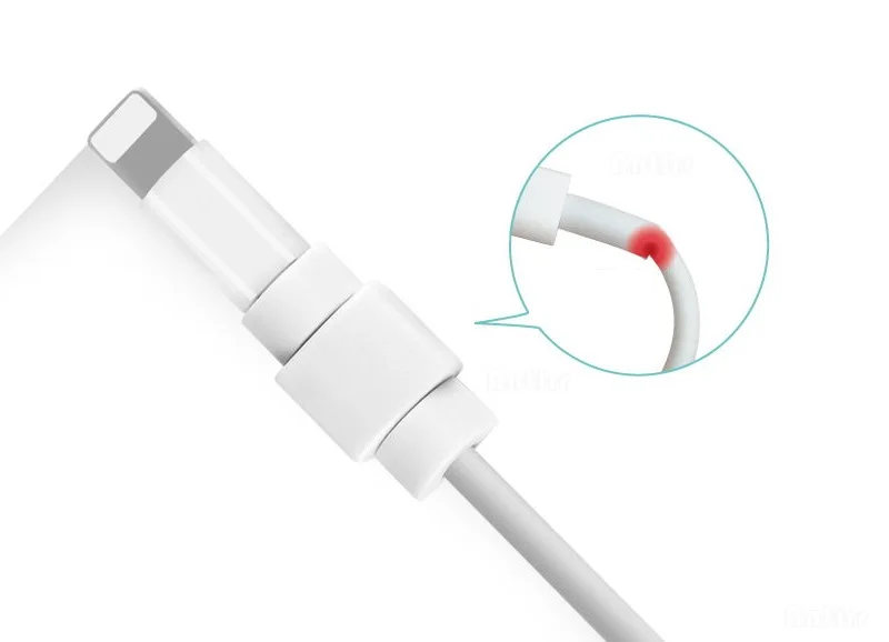 10 шт. Силиконовая защита для usb-кабеля наушники пластиковый шнур провода крышка данных зарядное устройство линия защитный рукав для iphone 6 6s 7 8 plus