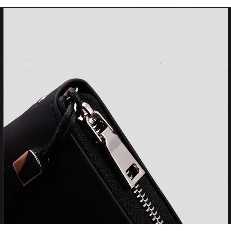 Designer's Men Wallets Famous Brand Kangaroo Wrist Strap Clutch Long Purse for Male Big Capacity Phone Bag Card Holder images - 6