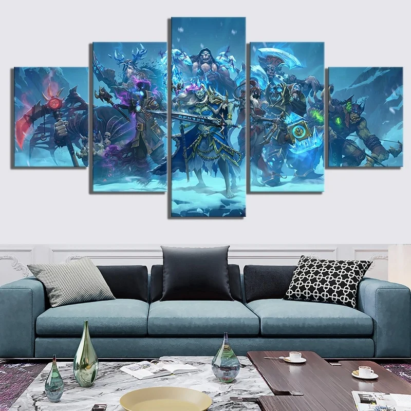 5 шт. игровой постер World of Warcraft Heros художественные HD настенные картины для гостиной