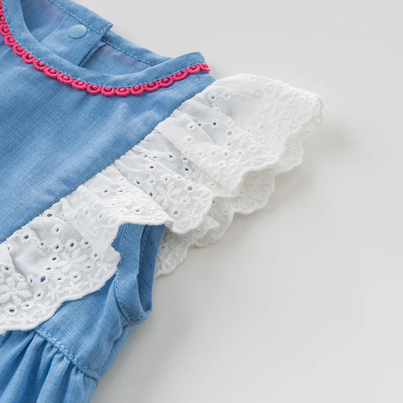 Dave bella new born baby girls fashion solid pullover jumpsuits infant toddler clothes children summer romper 1 piece DBH10821 | Детская